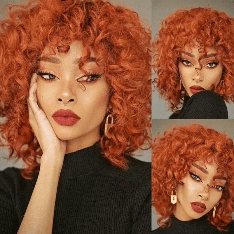 Bouncy Curly Ginger Wig