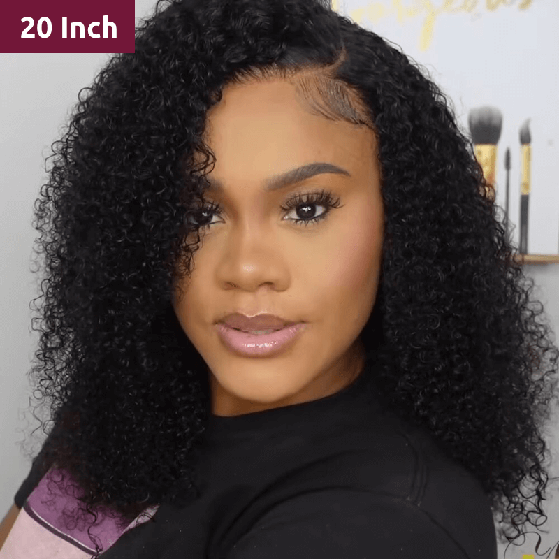 Beautiful Kinky Curly Human Hair Wig Background Nature