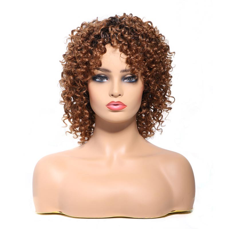 Beautyforever Natural Curly Wig With Bangs 100% Human Hair