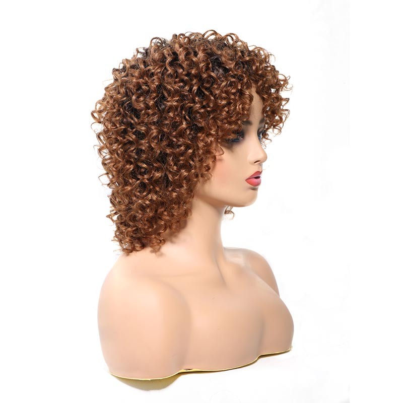 Beautyforever Natural Curly Wig With Bangs 100% Human Hair