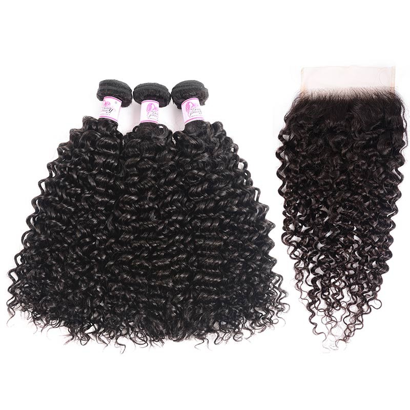 Beautyforever 5x5 Hd Lace Closure With 3bundles Jerry Curly