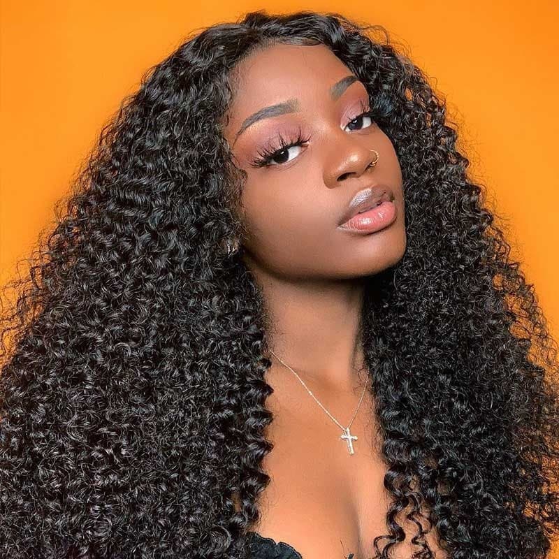 Jerry Curly Hair Medium Part Lace Part Wig