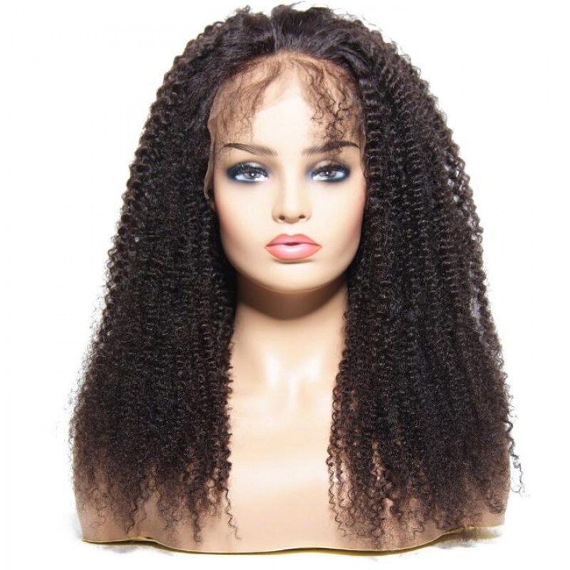 Kinky Curly Human Hair Lace Front Wigs