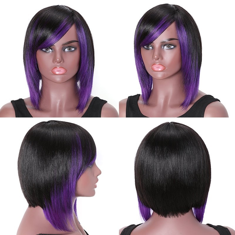Layered Bob Wigs With Side Bangs