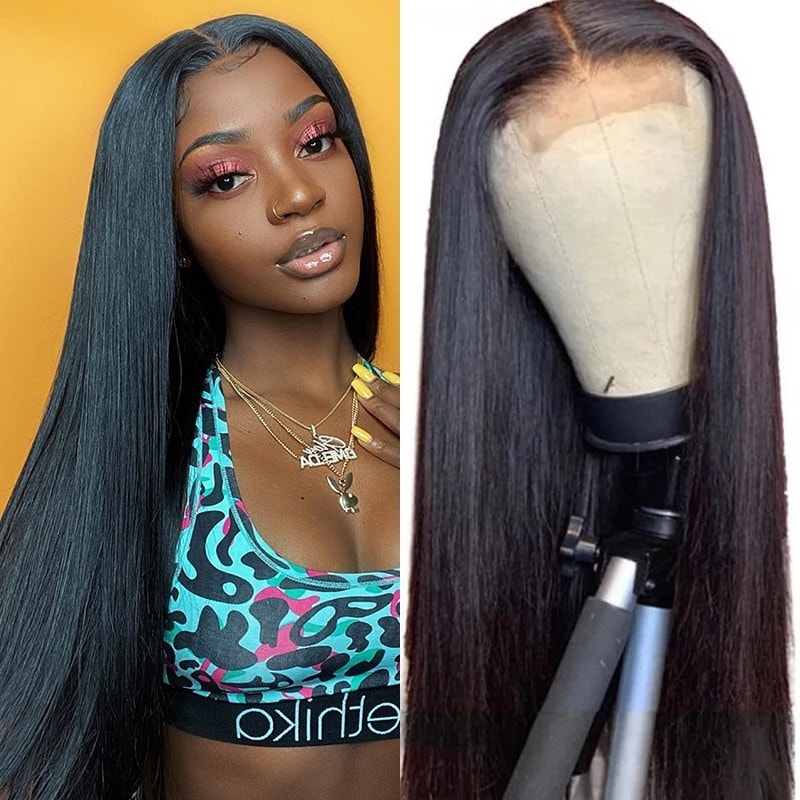 Straight T Lace Part Wig Human Hair