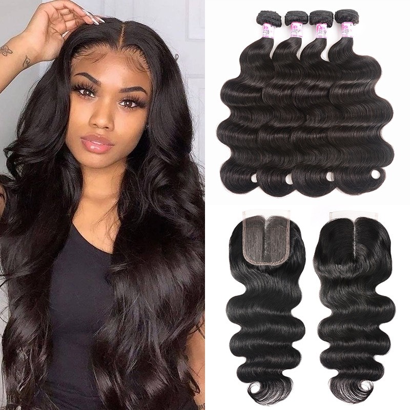 Beautyforever Middle Part Body Wave Hair T Part Lace