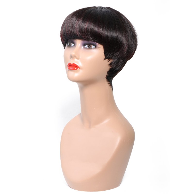 Beautyforever Mushroom Straight Bang Short Hair Wig
