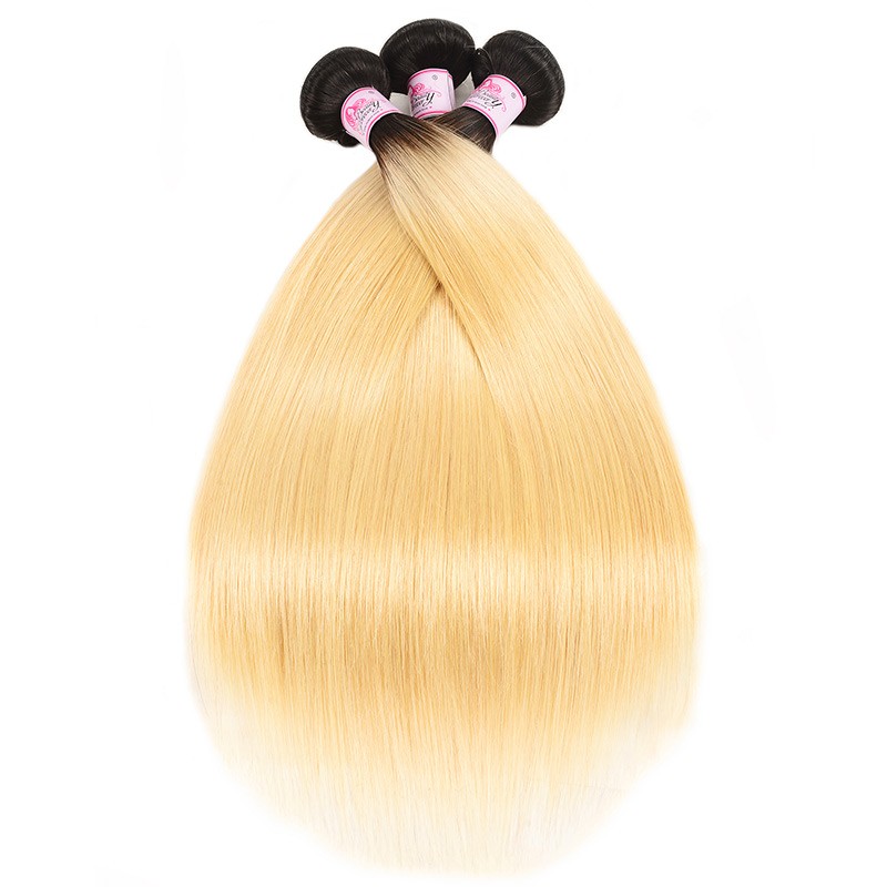 Beautyforever T1b/613 Color Ombre Straight Hair Weave 3 ...