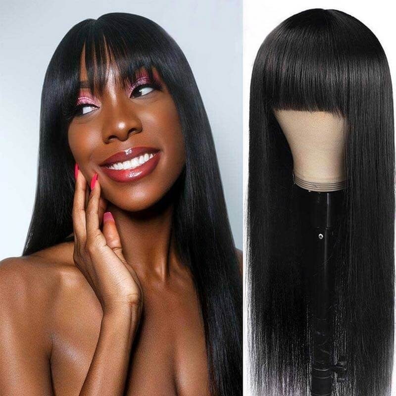 hair wigs with bangs