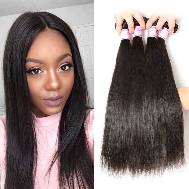 Beautyforever Brazilian Straight Virgin Hair 4 Bundles 8 30 Inches
