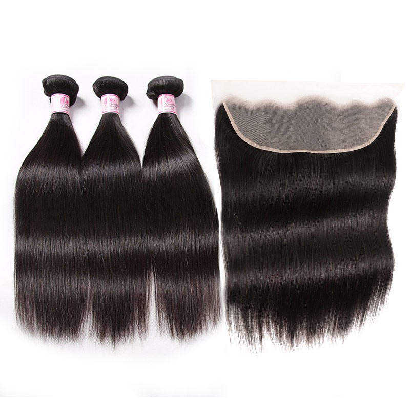 Beautyforever Indian Straight Hair Free Part 13x4 Transparent Lace