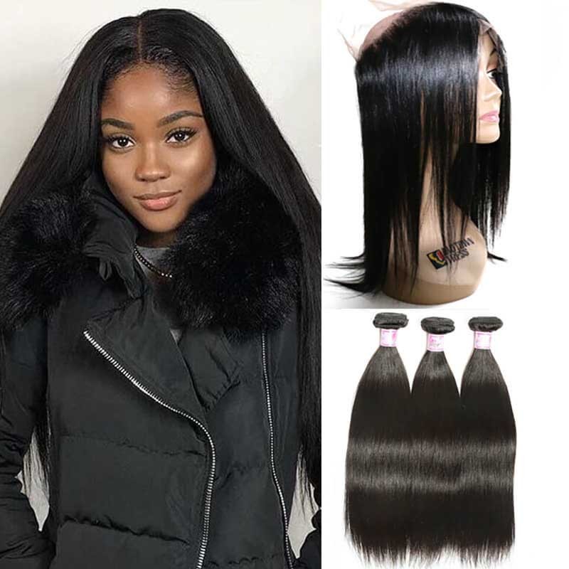 Beautyforever 360 Full Lace Frontal Closure With 3Bundles Straight