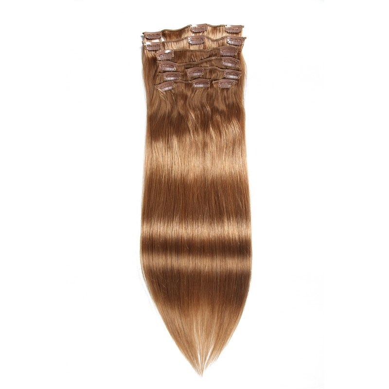 brown clip in hair