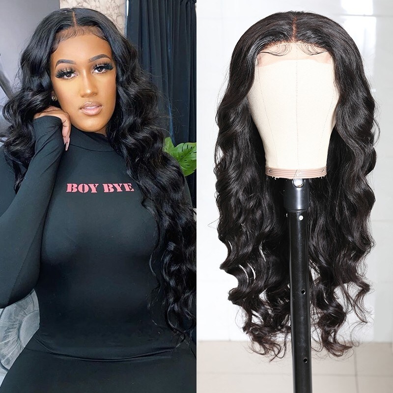 Body Wave T Part Wig 100% Human Hair Wig Lace Wig With Baby Hair