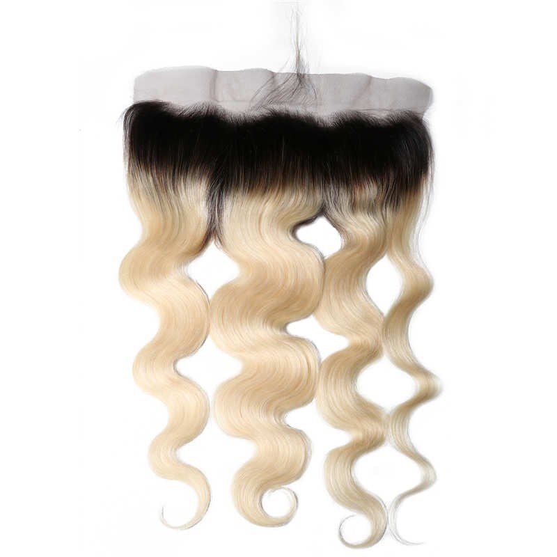 Real Hair Body Wave 1B/613 Color 13*4 Inch Lace Frontal 1 Piece