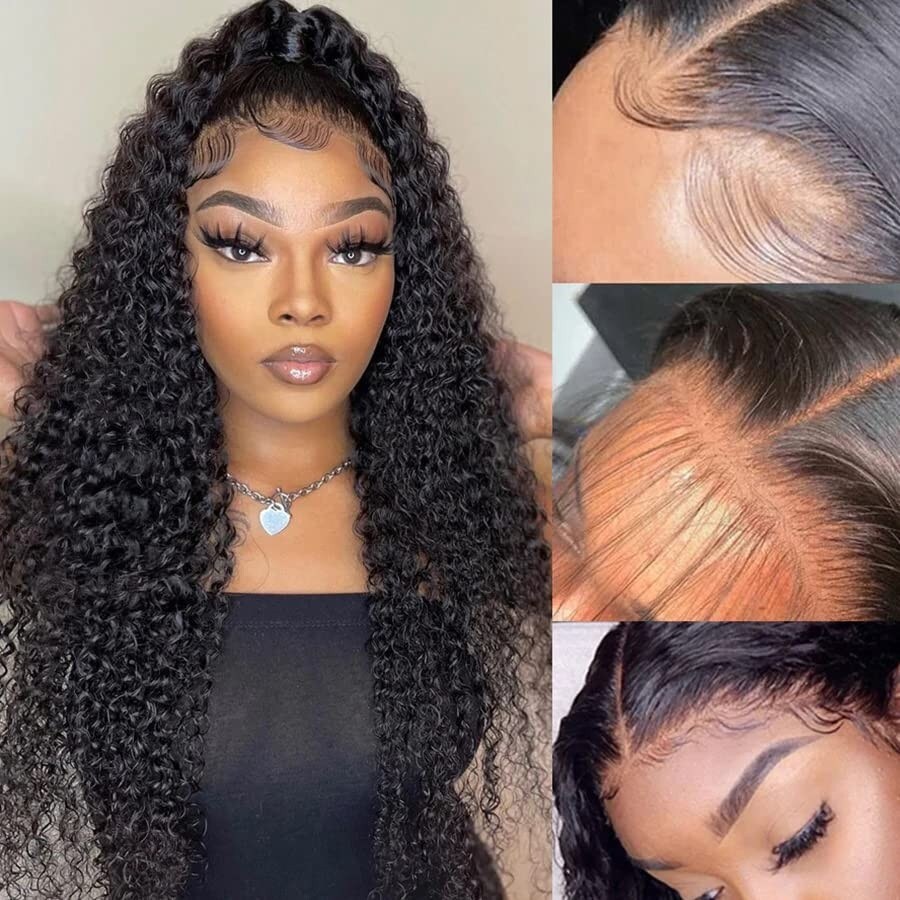 natural black jerry curly wig