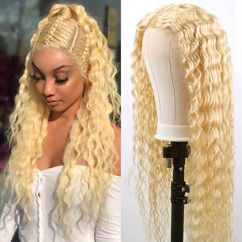 Blonde Deep Wave 13x4 Lace Front Wig 
