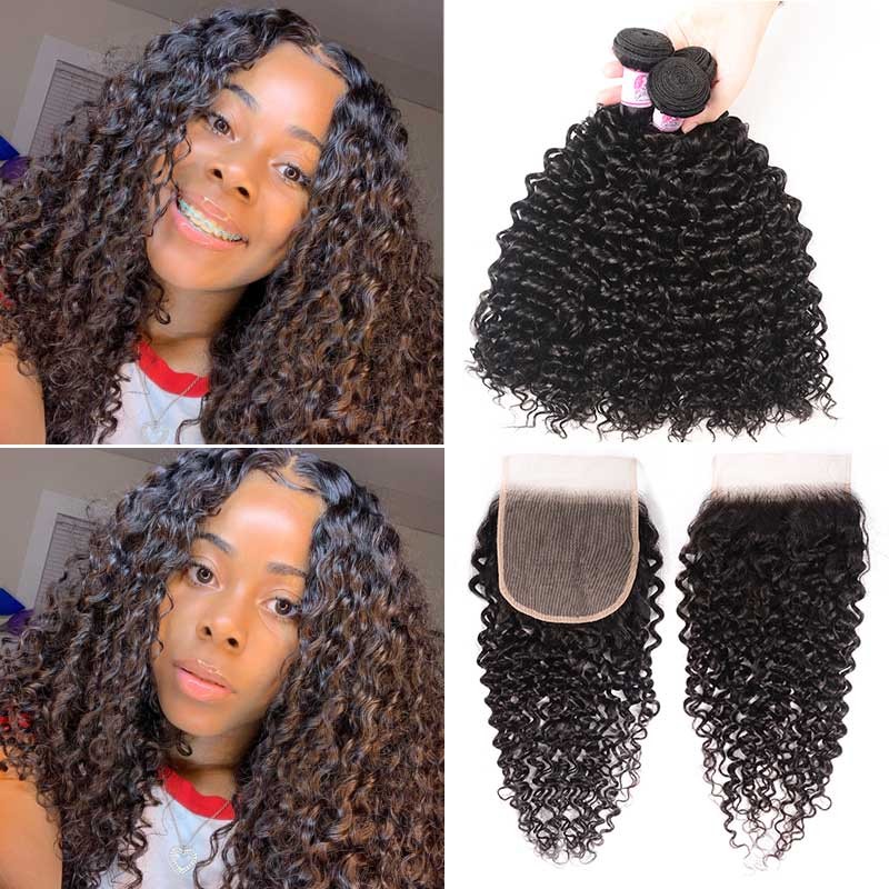 Beautyforever 5x5 Hd Lace Closure With 3bundles Jerry Curly