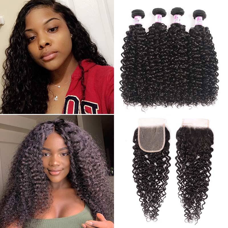 Beautyforever Best Malaysian Hair Jerry Curly 4x4 Hd Lace Closure