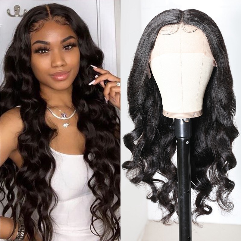 Body Wave Hair Pre-plucked Lace Part Wig