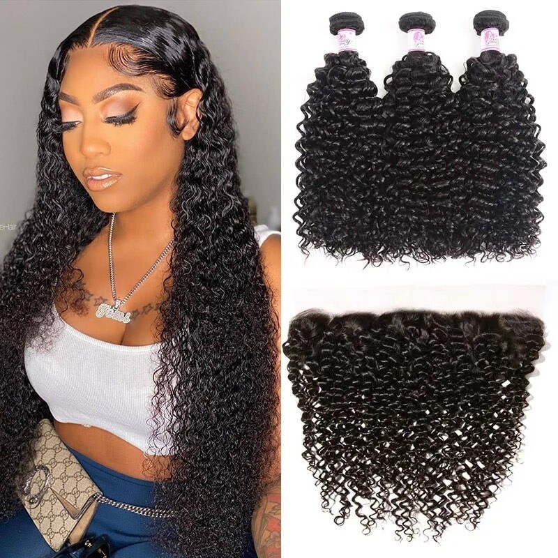 Jerry Curl with Lace Frontal Closure