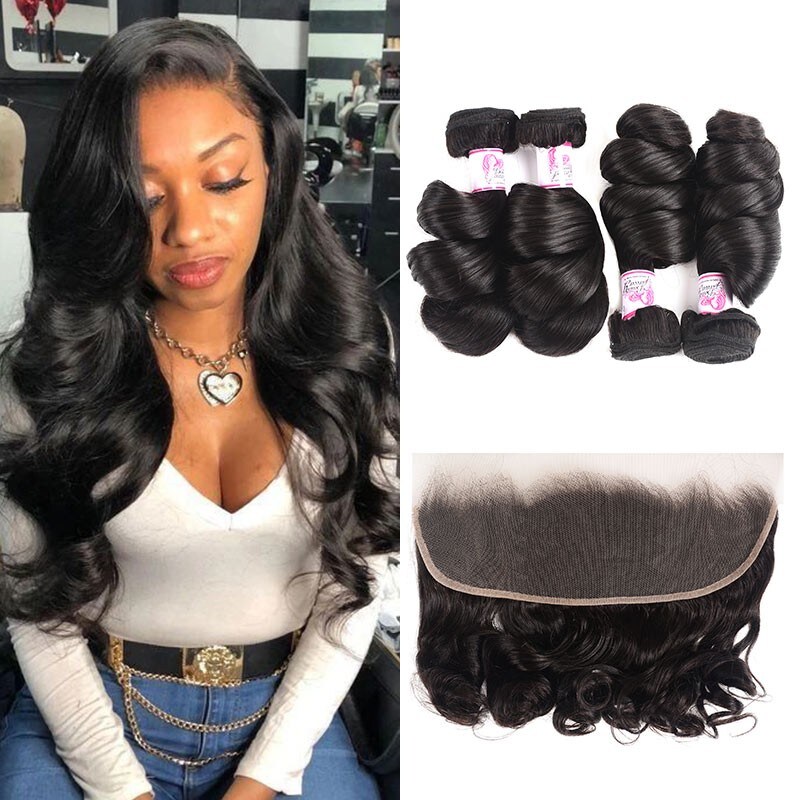 Lace Frontal Closure With 4 Bundles