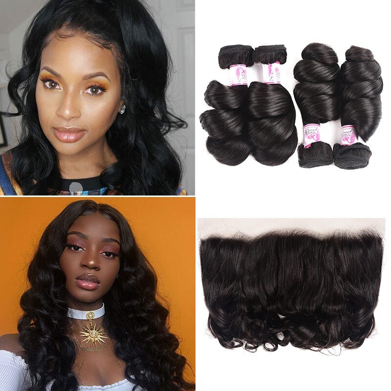 Lace Frontal Closure With 4 Bundles