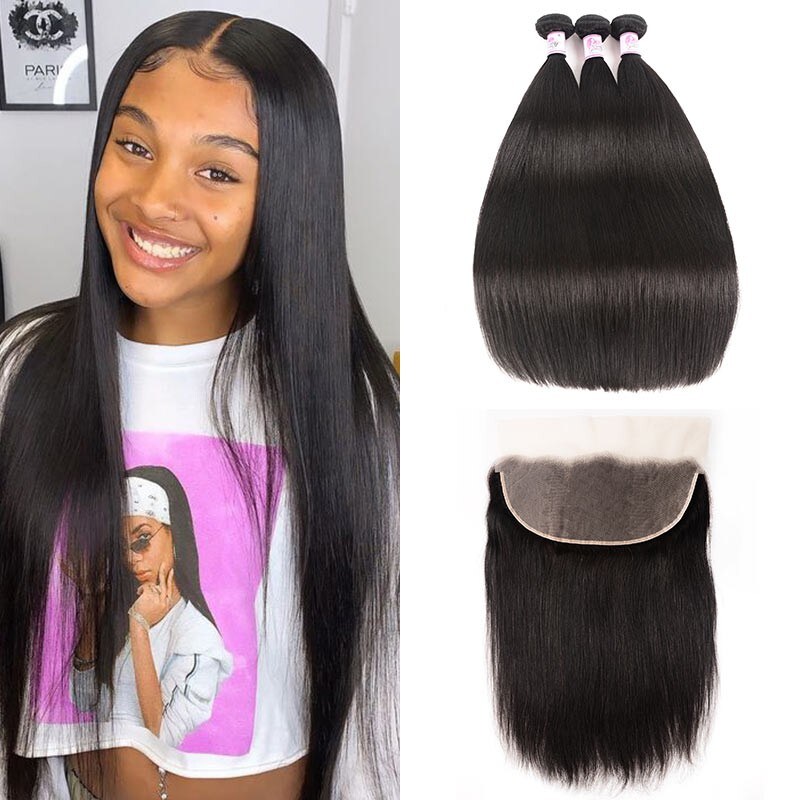 3Bundles With 13x6 Lace Frontal Closure