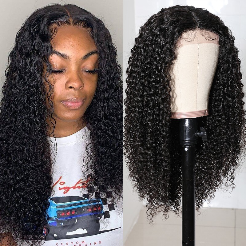 Human Hair Curly Lace Part Wig For Women