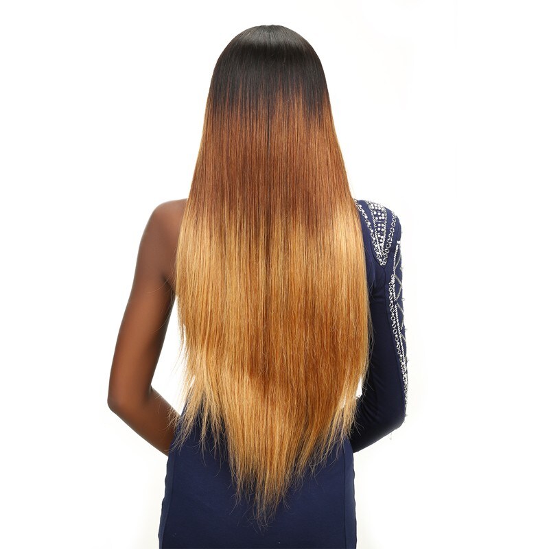 Ombre long straight wave wigs