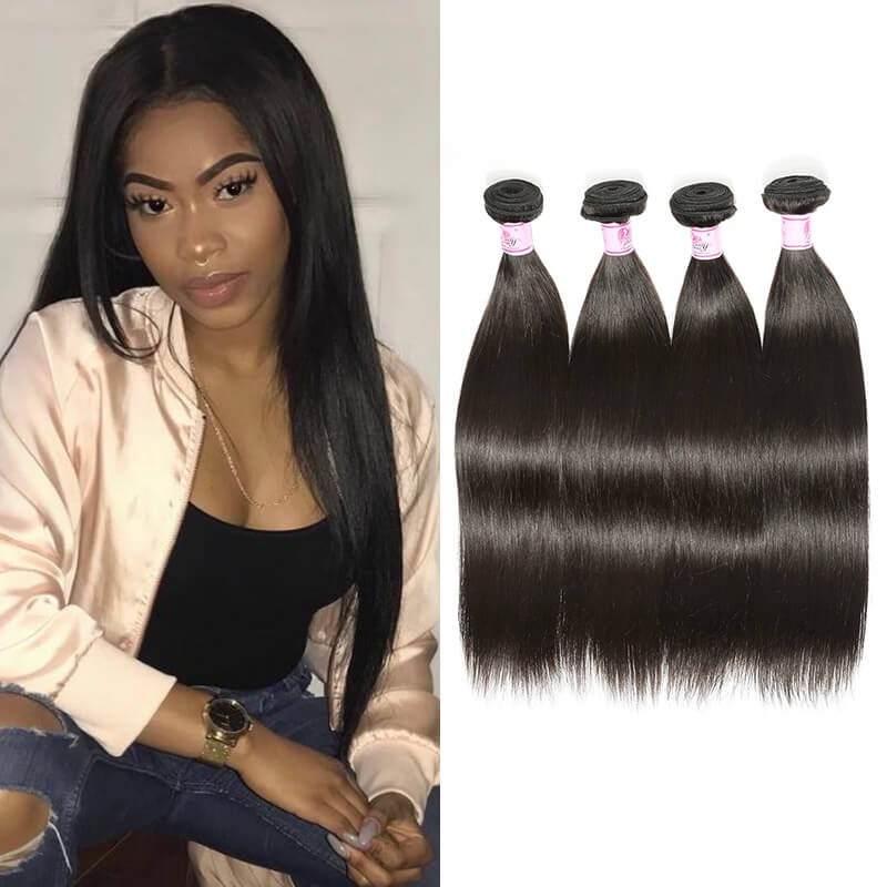 Beautyforever Brazilian Straight Weave Remy Human Hair 4bundles Natural Color