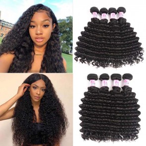 Deep Wave Weave Hairstyles With Bangs-Beauty Forever