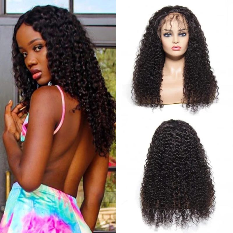 Jerry Curly Human Hair Lace Front Wig