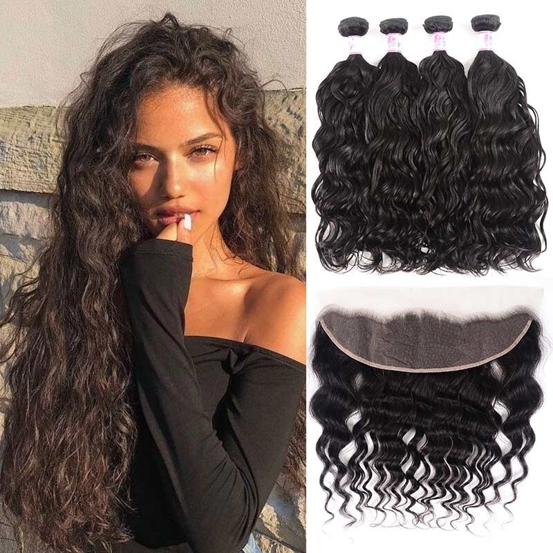 Free Part Lace Frontal Closure With 4Bundles