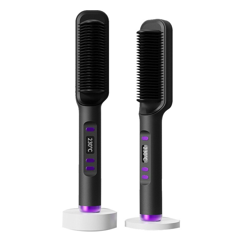 Beautyforever Multifunctional Hair Styler Electric Hot Comb Hair Straightener Brush Fast Heating Straightening Comb ONLY US