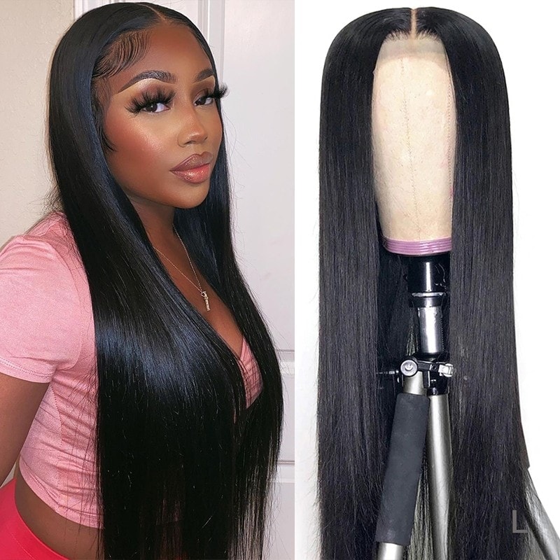 Beautyforever Pre Plucked HD Lace Wigs Human Hair Long Straight Hair 5x5 Lace Closure Wigs