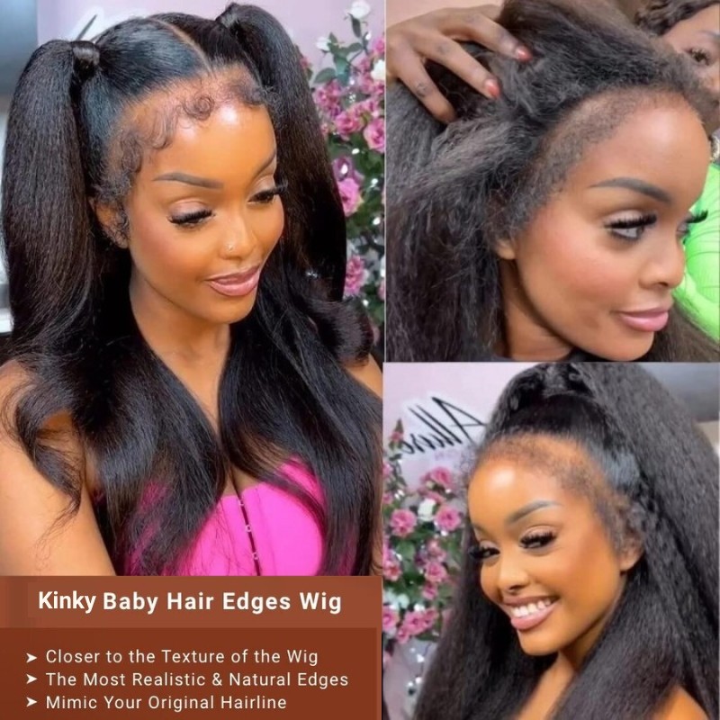 Beautyforever 4C Edges Realistic Hairline Lace Front Kinky Curly 150