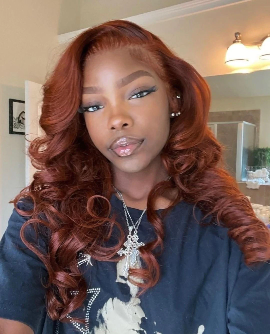 Captivating Auburn Wig Human Hair Background in 4K Captivating Auburn Wig Human Hair Background in 4K