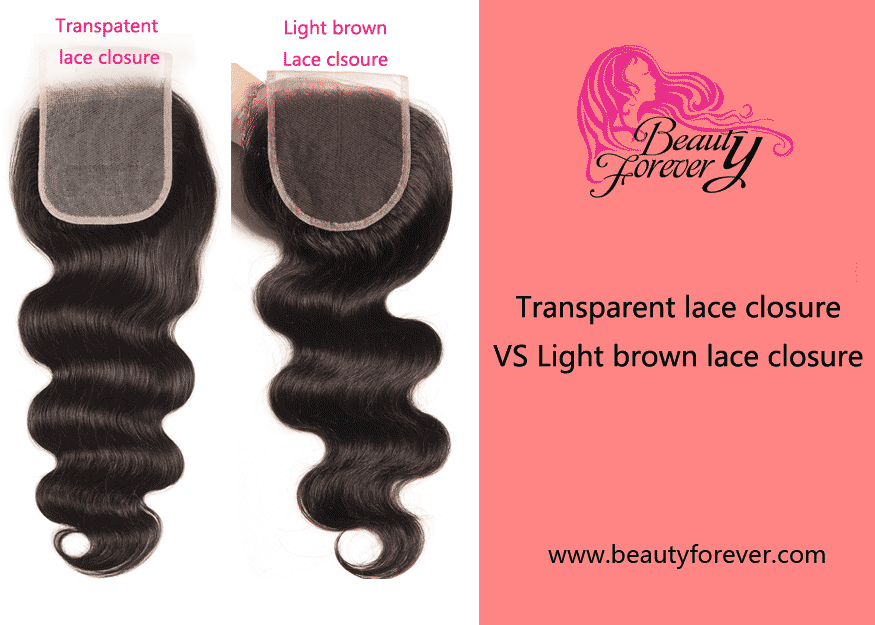 The Difference Between Transparent Lace Closure & Light Brown Lace Closure?