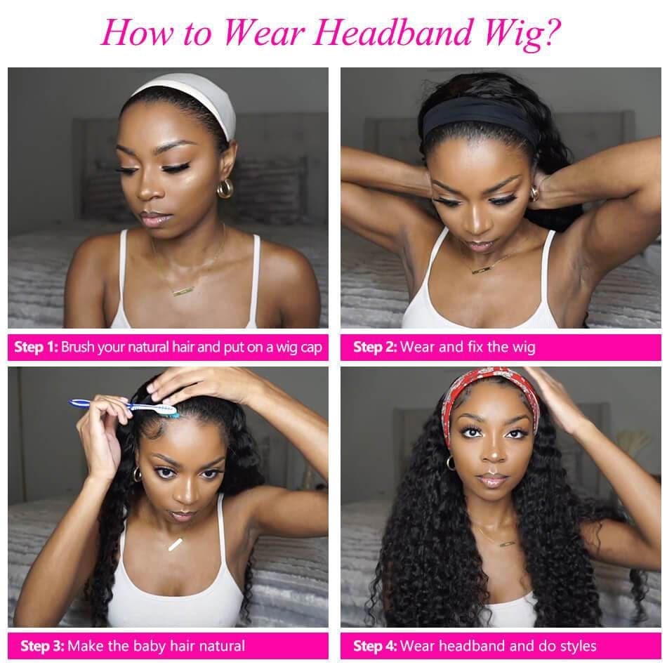 How to wear a headband wig