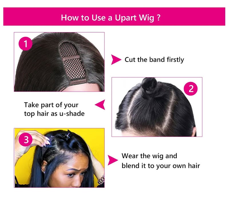 how to use a u part wig