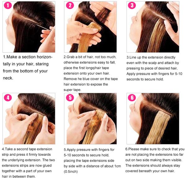 how to wear tape in hair extensions