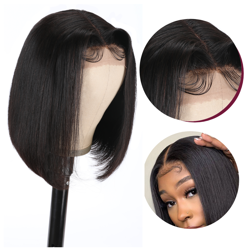 Beautyforever Affordable Natural Black Short Bob Wigs T Part Lace Human